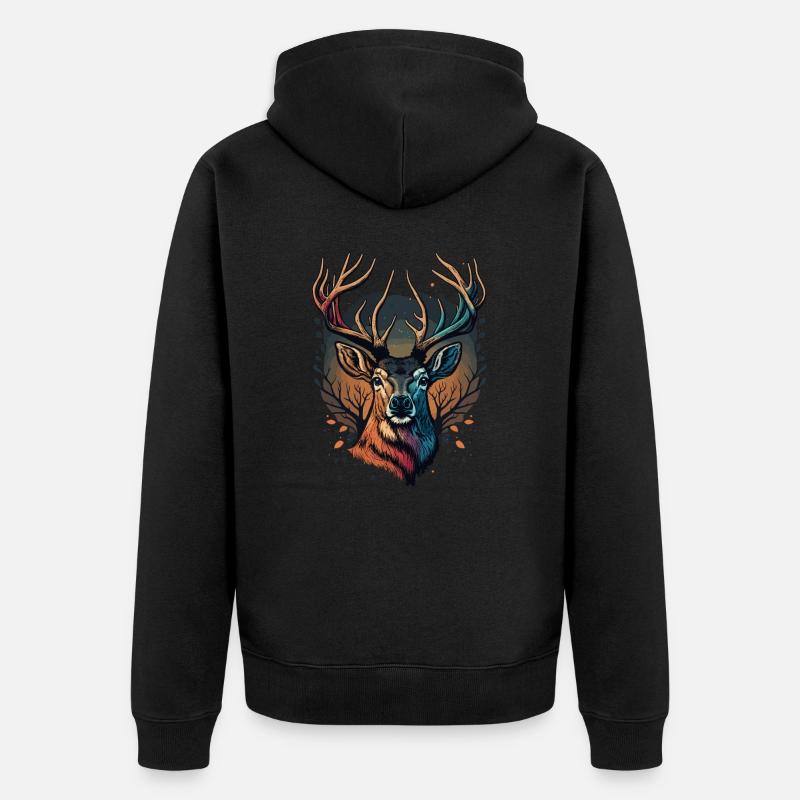 Faon - Veste à capuche bio Premium Unisexe - noir