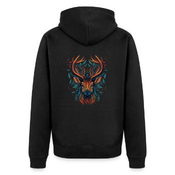 Biche - Veste à capuche bio Premium Unisexe - noir - Dos - Nico (187cm)
