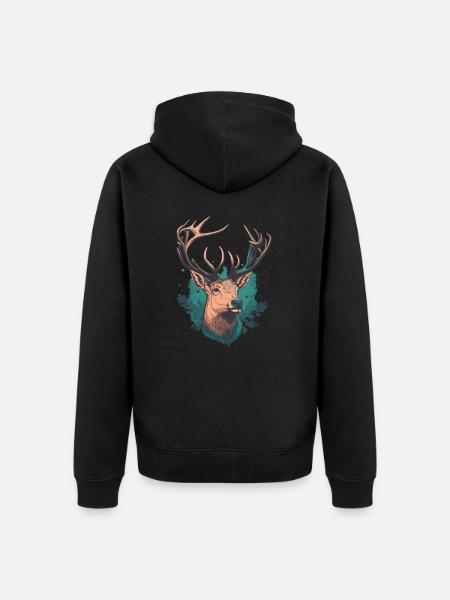 Deer Hunting Lover - Unisex Premium Organic Zip Hoodie - black