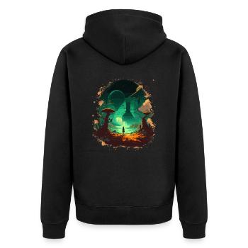 Un autre monde - Veste à capuche bio Premium Unisexe - noir - Dos - Nico (187cm)