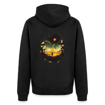 Monde - Veste à capuche bio Premium Unisexe - noir - Dos - Nico (187cm)