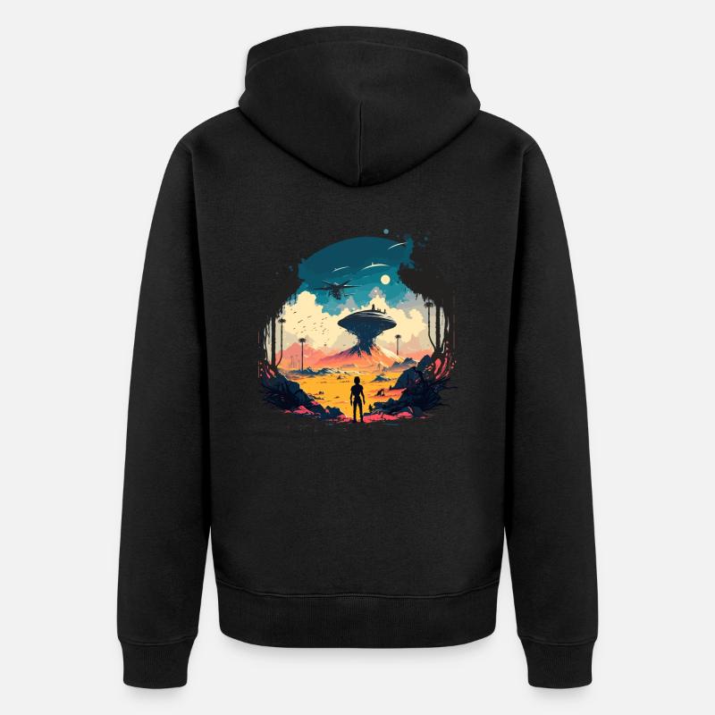 Ce monde - Veste à capuche bio Premium Unisexe - noir