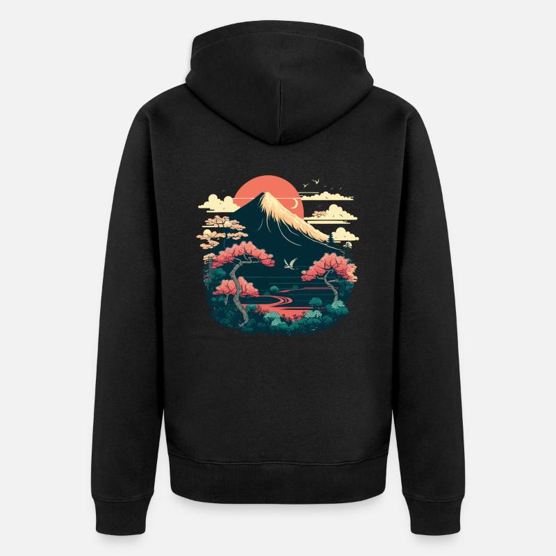 Vacances au Japon - Veste à capuche bio Premium Unisexe - noir