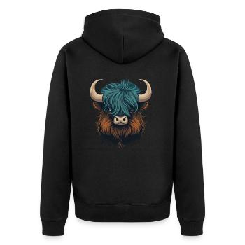 Yak Animal - Veste à capuche bio Premium Unisexe - noir - Dos - Nico (187cm)