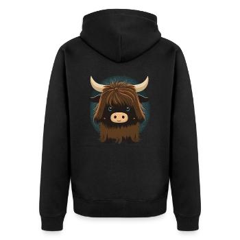 Drôle de cadeau de yak - Veste à capuche bio Premium Unisexe - noir - Dos - Nico (187cm)
