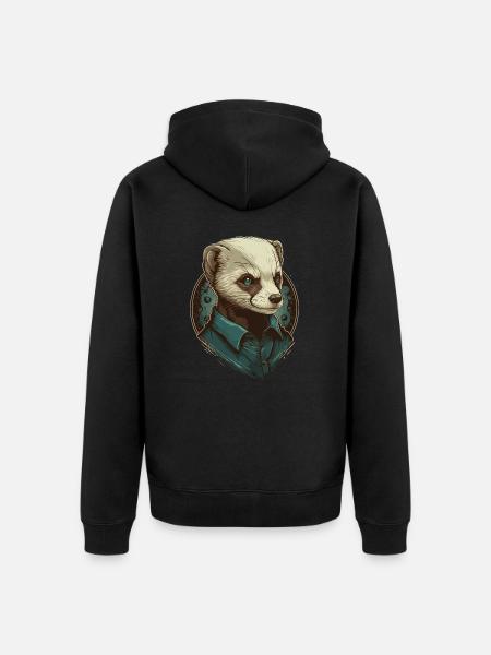 Ferrent im Hemd - Unisex Premium Bio Zip Hoodie - Schwarz