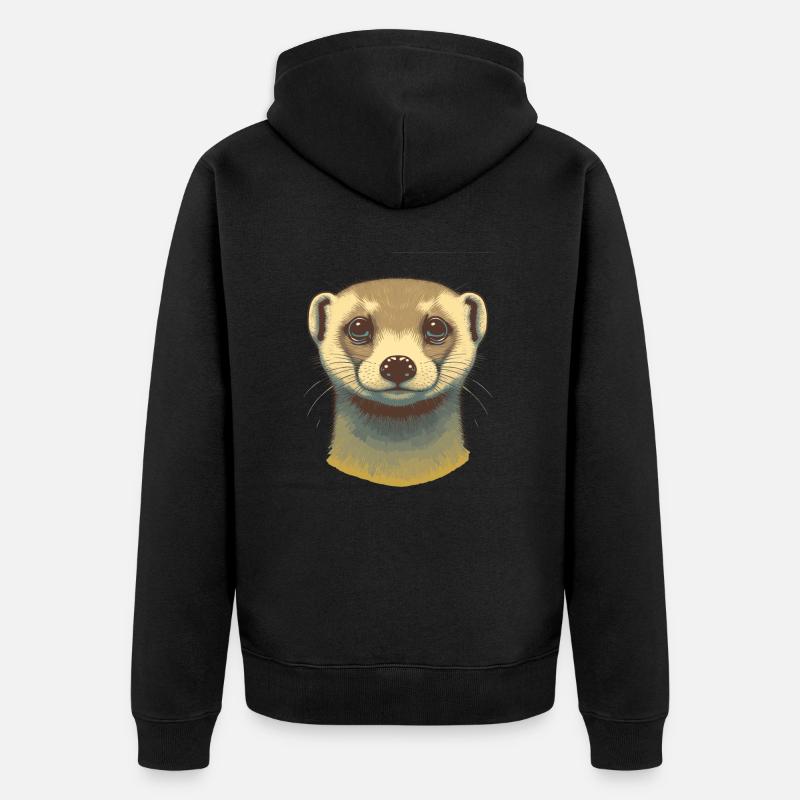 Conception de furet - Veste à capuche bio Premium Unisexe - noir