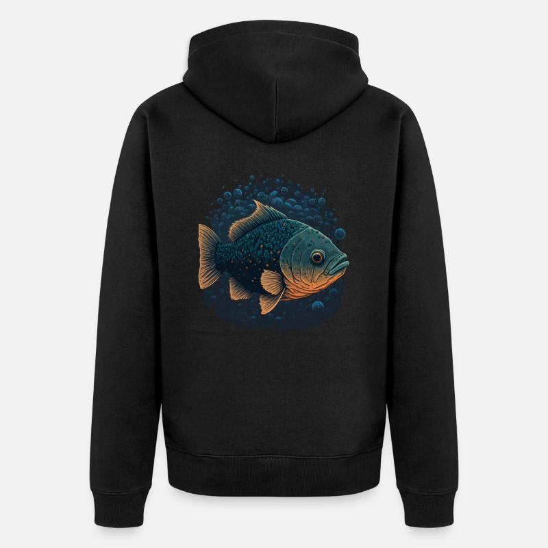 Aquarium Ventilator - Unisex Premium Bio Zip Hoodie - Schwarz