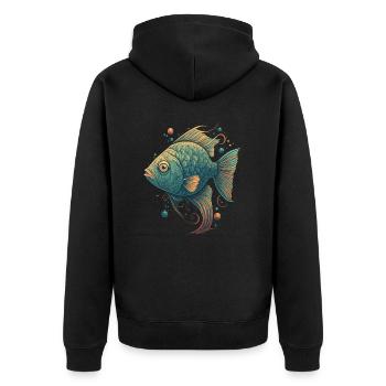 Pêche sportive - Veste à capuche bio Premium Unisexe - noir - Dos - Nico (187cm)