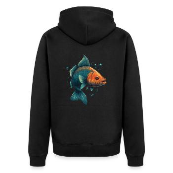 Brochet - Veste à capuche bio Premium Unisexe - noir - Dos - Nico (187cm)