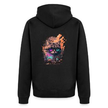 Chat Posion - Veste à capuche bio Premium Unisexe - noir - Dos - Nico (187cm)