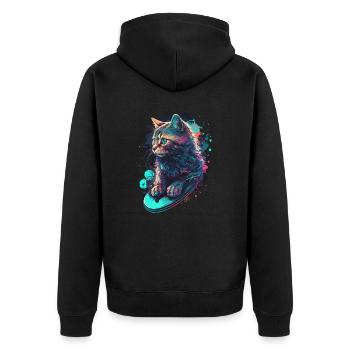 Vaporcat - Veste à capuche bio Premium Unisexe - noir - Dos - Nico (187cm)