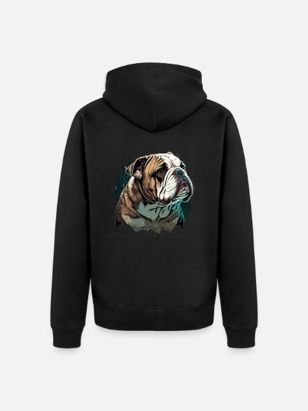 Innocent Looks Bulldog - Unisex Premium Organic Zip Hoodie - black