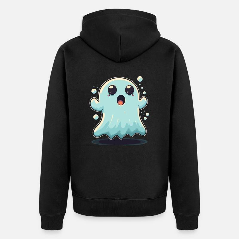 Fantôme mignon - Veste à capuche bio Premium Unisexe - noir