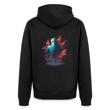 Fantôme tueur - Veste à capuche bio Premium Unisexe - noir - Dos - Nico (187cm)