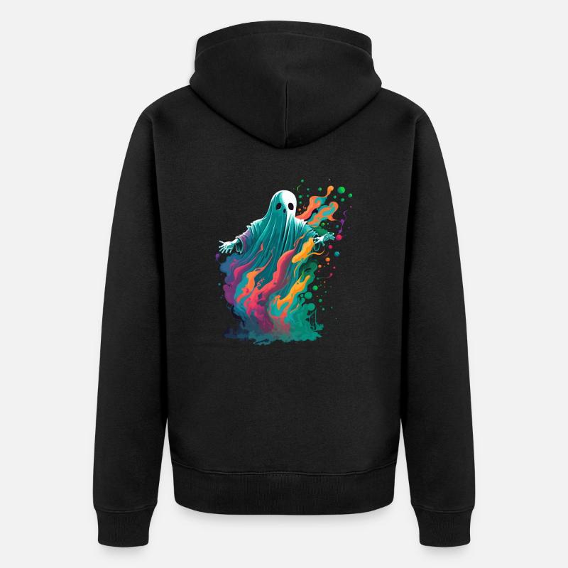 Conception fantôme - Veste à capuche bio Premium Unisexe - noir
