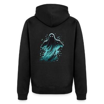 Fantôme sombre - Veste à capuche bio Premium Unisexe - noir - Dos - Nico (187cm)