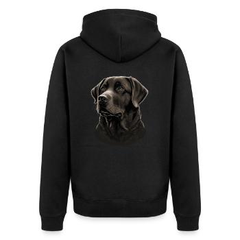 Compagnon Labrador Retriever - Veste à capuche bio Premium Unisexe - noir - Dos - Nico (187cm)
