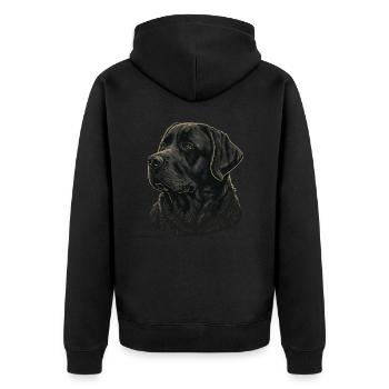 Labrador Retriever robuste - Veste à capuche bio Premium Unisexe - noir - Dos - Nico (187cm)