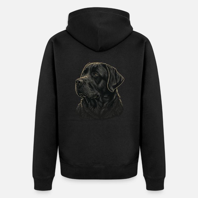Labrador Retriever robuste - Veste à capuche bio Premium Unisexe - noir