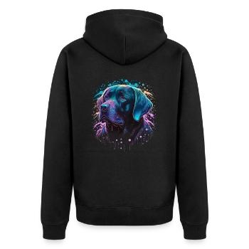 Mignon Labrador Retriever - Veste à capuche bio Premium Unisexe - noir - Dos - Nico (187cm)