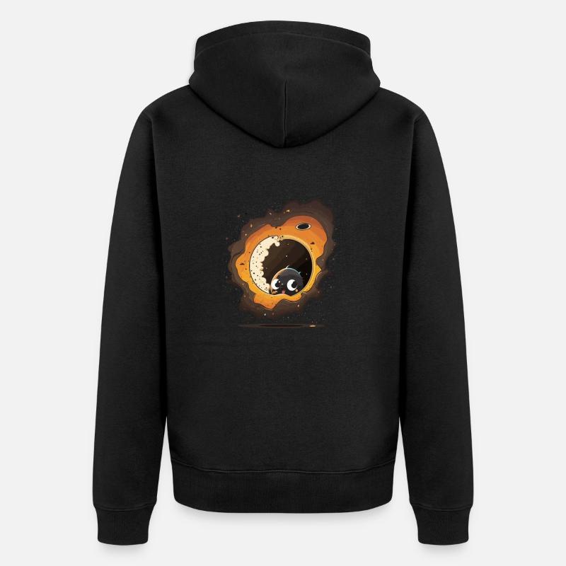 Der Ereignishorizont - Unisex Premium Bio Zip Hoodie - Schwarz