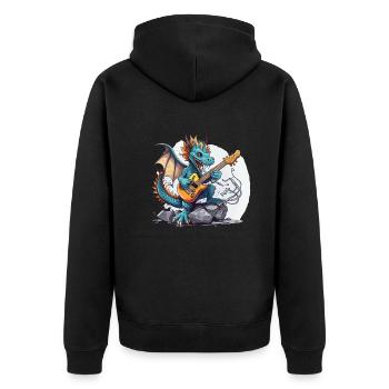 Dragon Rocker - Veste à capuche bio Premium Unisexe - noir - Dos - Nico (187cm)
