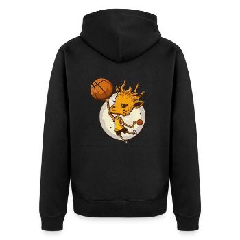 Girafe de haut vol - Veste à capuche bio Premium Unisexe - noir - Dos - Nico (187cm)