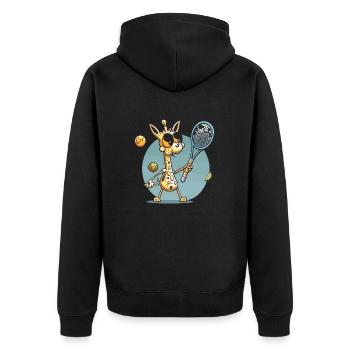 Girafe Pro Tennis - Veste à capuche bio Premium Unisexe - noir - Dos - Nico (187cm)