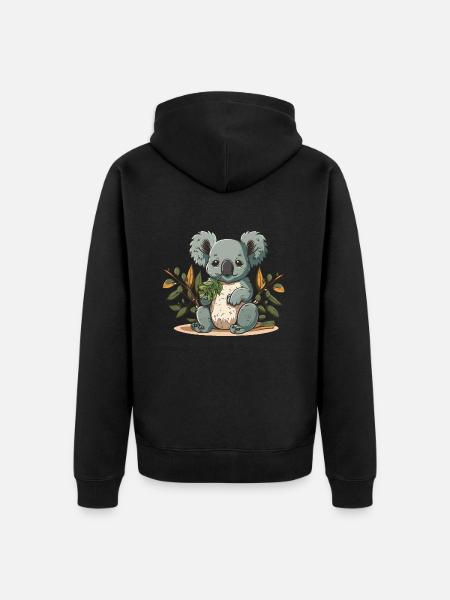 Eucalyptus Treat - Unisex Premium Organic Zip Hoodie - black