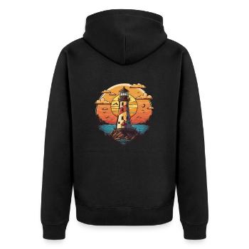 Lumière de guidage - Veste à capuche bio Premium Unisexe - noir - Dos - Nico (187cm)