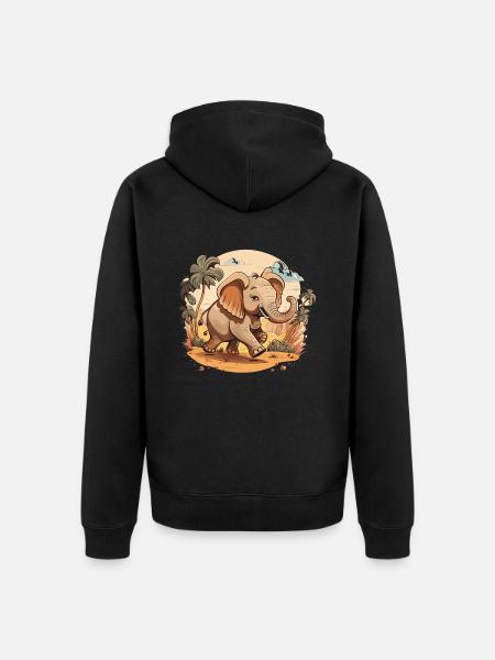 Wild Power - Unisex Premium Organic Zip Hoodie - black