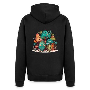 La forêt bavarde - Veste à capuche bio Premium Unisexe - noir - Dos - Nico (187cm)