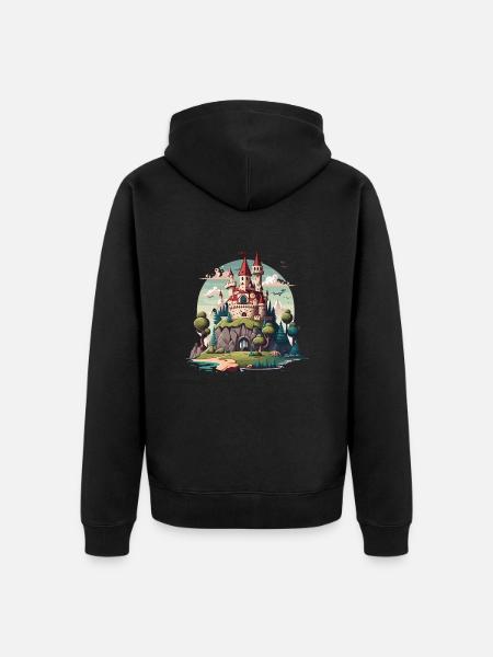Castle in the Hills - Unisex Premium Organic Zip Hoodie - black
