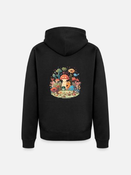 The Enchanted Garden - Unisex Premium Organic Zip Hoodie - black