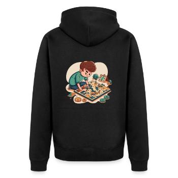 Assistant magiciens : Illusion magique - Veste à capuche bio Premium Unisexe - noir - Dos - Nico (187cm)