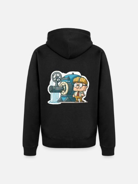 Power of Wind: Wind Energy - Unisex Premium Organic Zip Hoodie - black