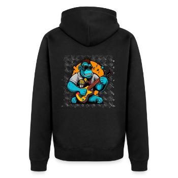Gorilla Groove - Veste à capuche bio Premium Unisexe - noir - Dos - Nico (187cm)