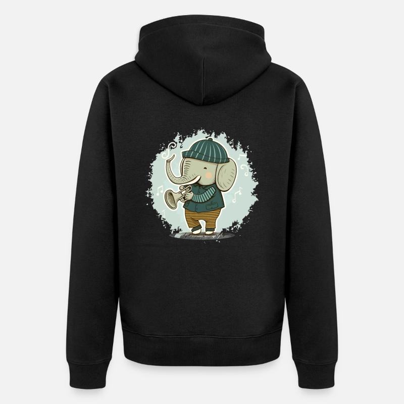 Ele-Trompette - Veste à capuche bio Premium Unisexe - noir