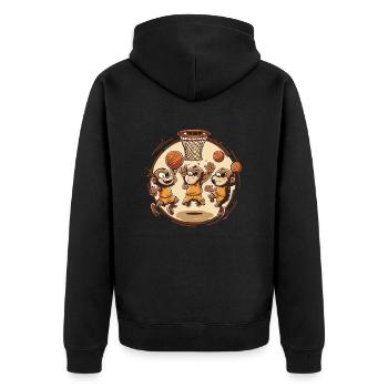 Monkey Ball - Unisex Premium Organic Zip Hoodie - black - Back - Nico (187cm)