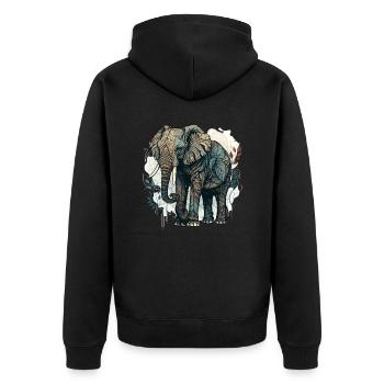 Fierté africaine - Veste à capuche bio Premium Unisexe - noir - Dos - Nico (187cm)