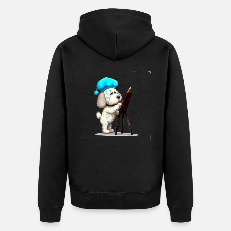 Chien arty - Veste à capuche bio Premium Unisexe - noir