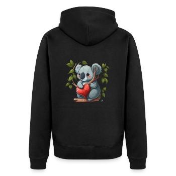 Adorable Koala - Veste à capuche bio Premium Unisexe - noir - Dos - Nico (187cm)