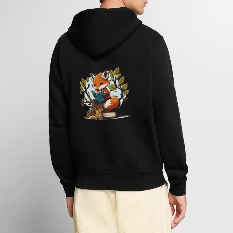 Studious Fox Unisex Premium Organic Zip Hoodie