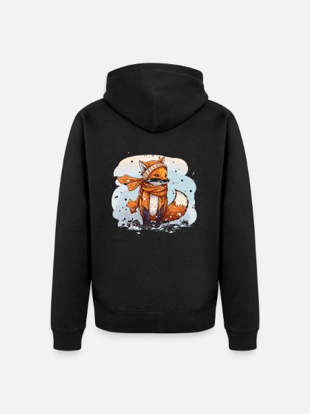 Foxy Winter - Veste à capuche bio Premium Unisexe - noir