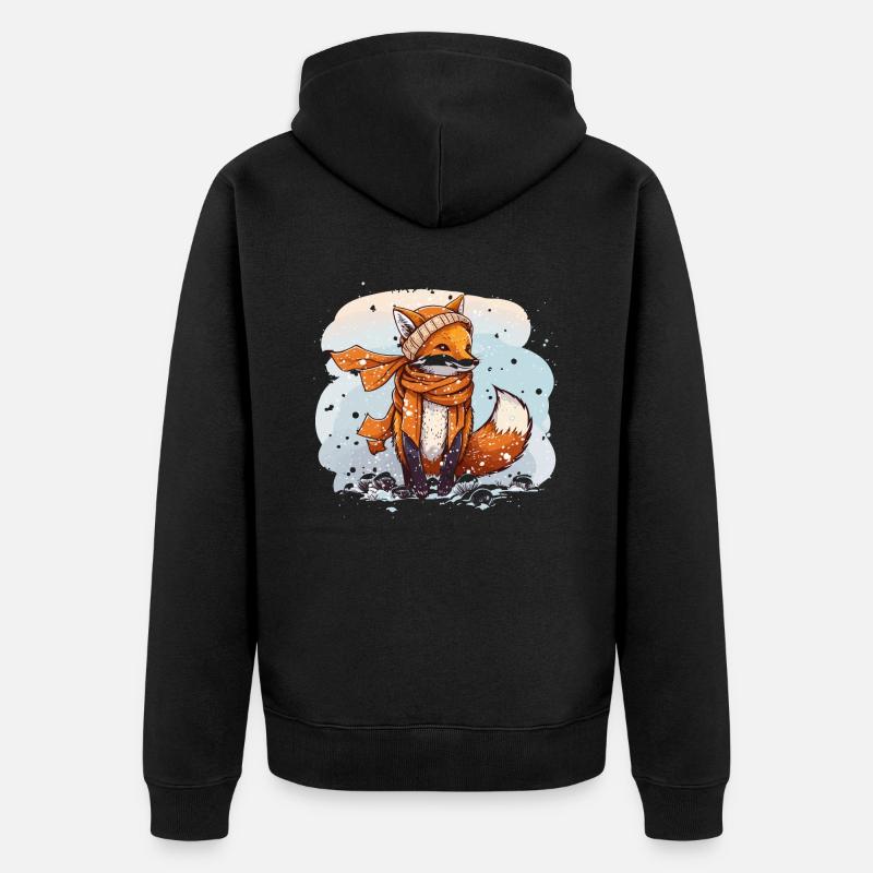 Foxy Winter - Veste à capuche bio Premium Unisexe - noir