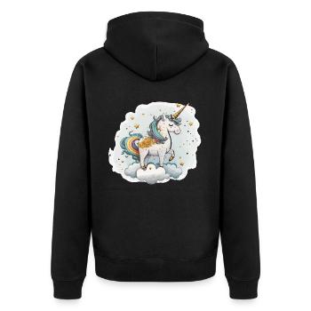 Rêve d’or - Veste à capuche bio Premium Unisexe - noir - Dos - Nico (187cm)
