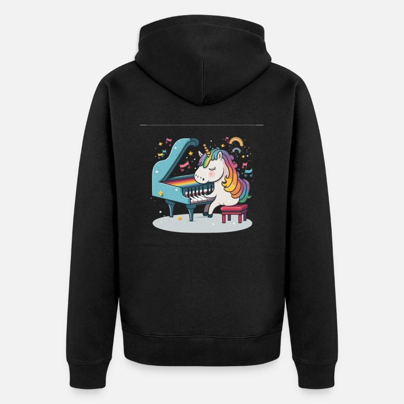 Harmonie arc-en-ciel - Veste à capuche bio Premium Unisexe - noir