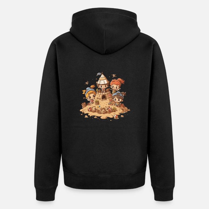 Plaisir au goût de sable - Veste à capuche bio Premium Unisexe - noir