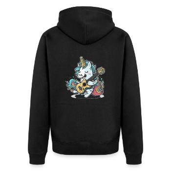 Le gratteur magique - Veste à capuche bio Premium Unisexe - noir - Dos - Nico (187cm)